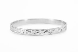 Irish Claddagh Silver Bracelet